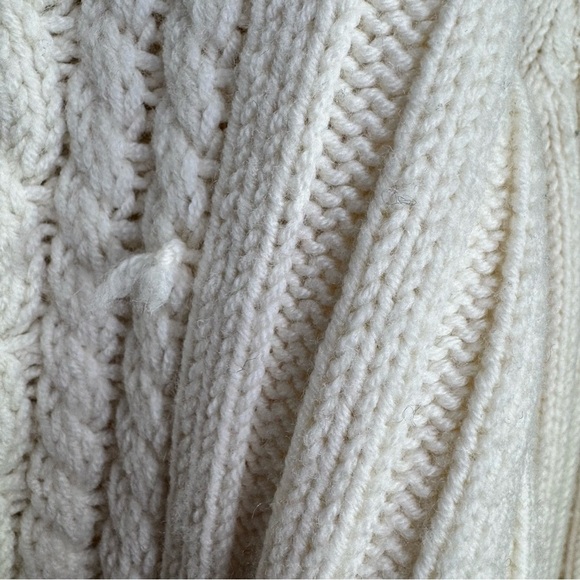 Club Monaco Simonya Cable-Knit Dress 100% Wool Size Small Neutral - Picture 9 of 13